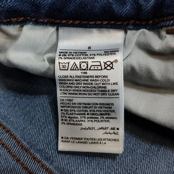 Old Navy Pop Icon Skinny Mid-Rise Stretch Denim Jean Nicky 2 Mr Skinny DK Size 6 - Picture 10 of 10